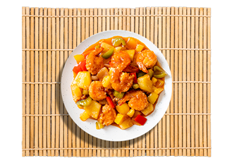 Sweet & Sour King Prawns Chung Hwa Chinese Takeaway Aberdeen